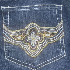 Mommi Large Maternity Jeans Pull On Under Belly 5-Pocket Straight Leg Inseam 26"